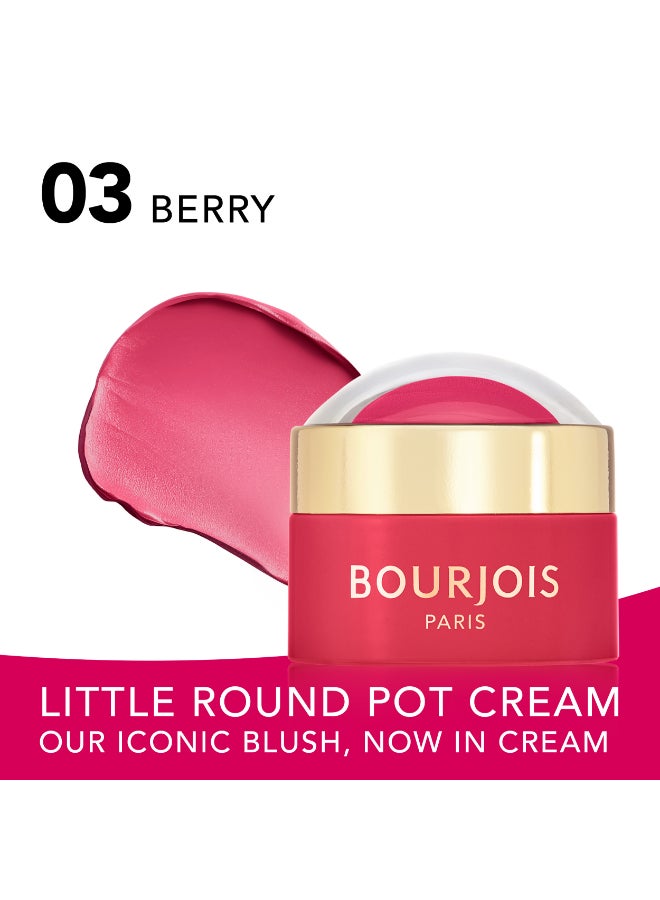 BOURJOIS PARIS Bourjois Little Round Pot Cream Blush - 03 - Berry, 8.5g - Image 2